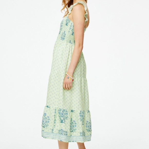 ROLLER RABBIT Yarrow Doe Linen Dress In Mint Size L - Picture 4 of 16